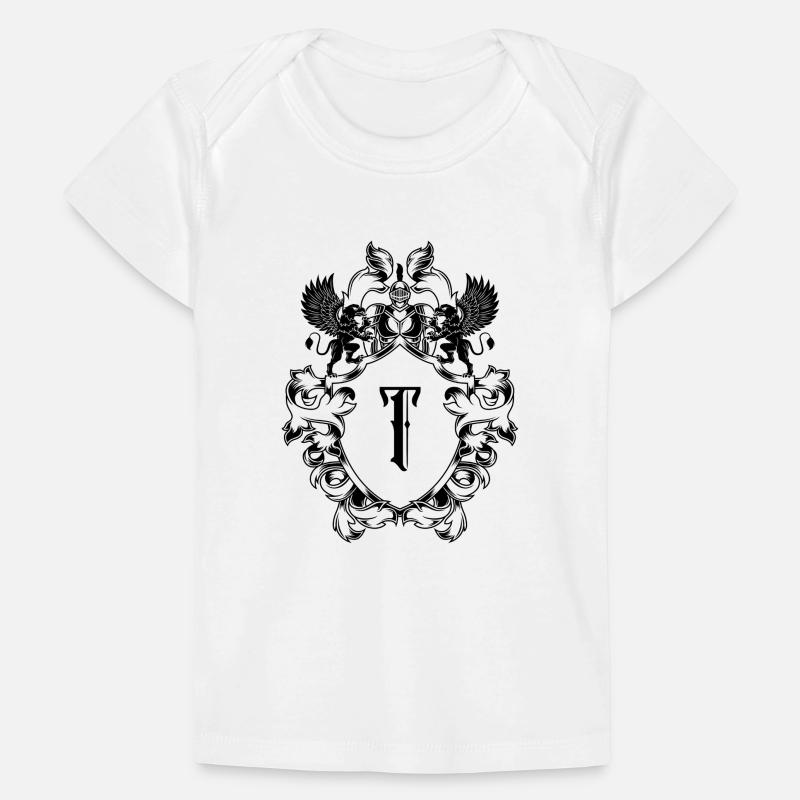 T Buchstabe Wappen Baby Premium Organic T-Shirt