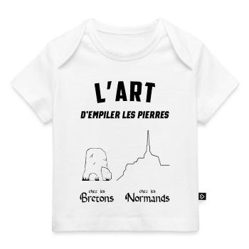 L'art d empiler les pierres - T-shirt Premium bébé bio - blanc - Devant
