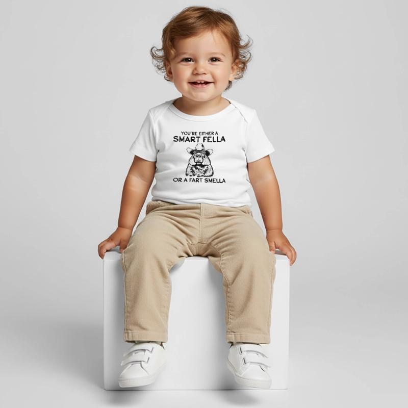 Du bist entweder ein schlauer Kerl oder ein Furzgeruch, der lustig riecht Baby Premium Organic T-Shirt