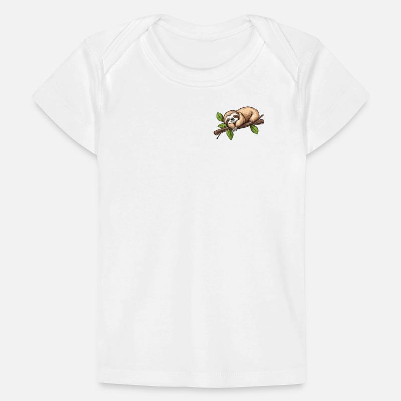 Cute Sleeping Sloth Baby Premium Organic T-shirt