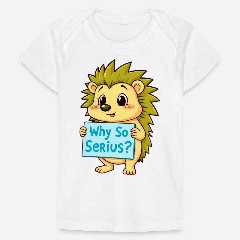 Hérisson effronté avec pourquoi si sérieux signe T-shirt Premium bébé bio