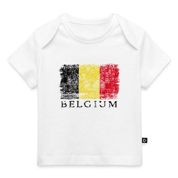 Belgique Drapeau belge Drapeau belge - T-shirt Premium bébé bio - blanc - Devant