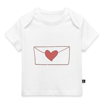 heart letter love - Baby Premium Organic T-shirt - white - Front
