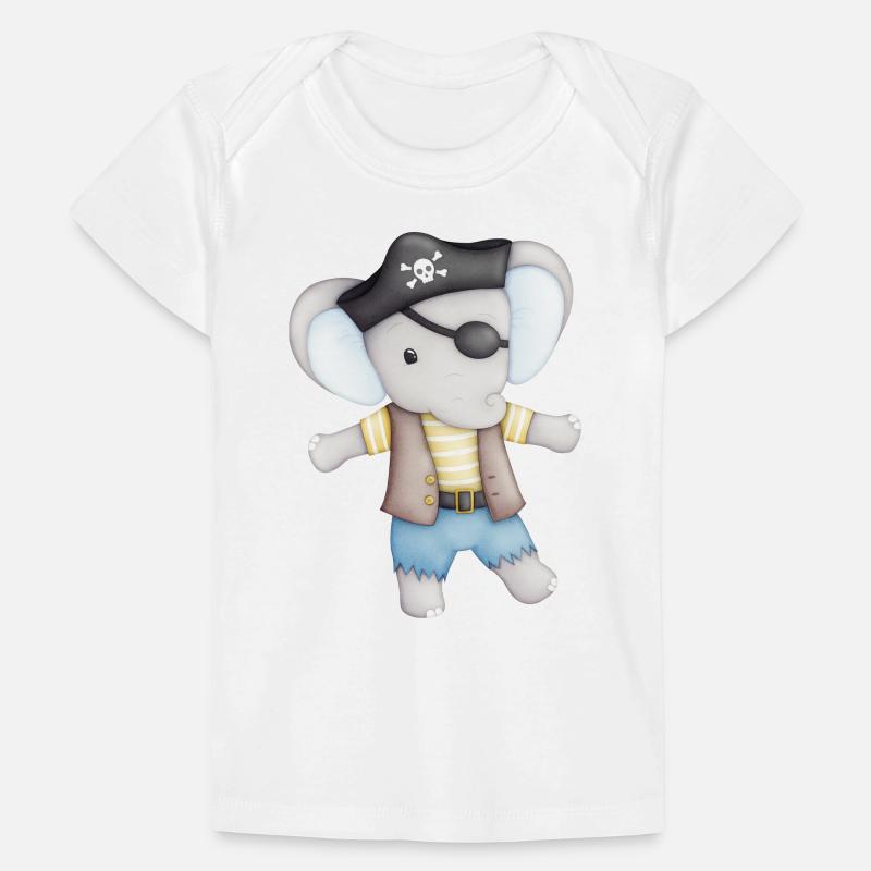 cute elephant as a pirate Baby Premium Organic T-shirt