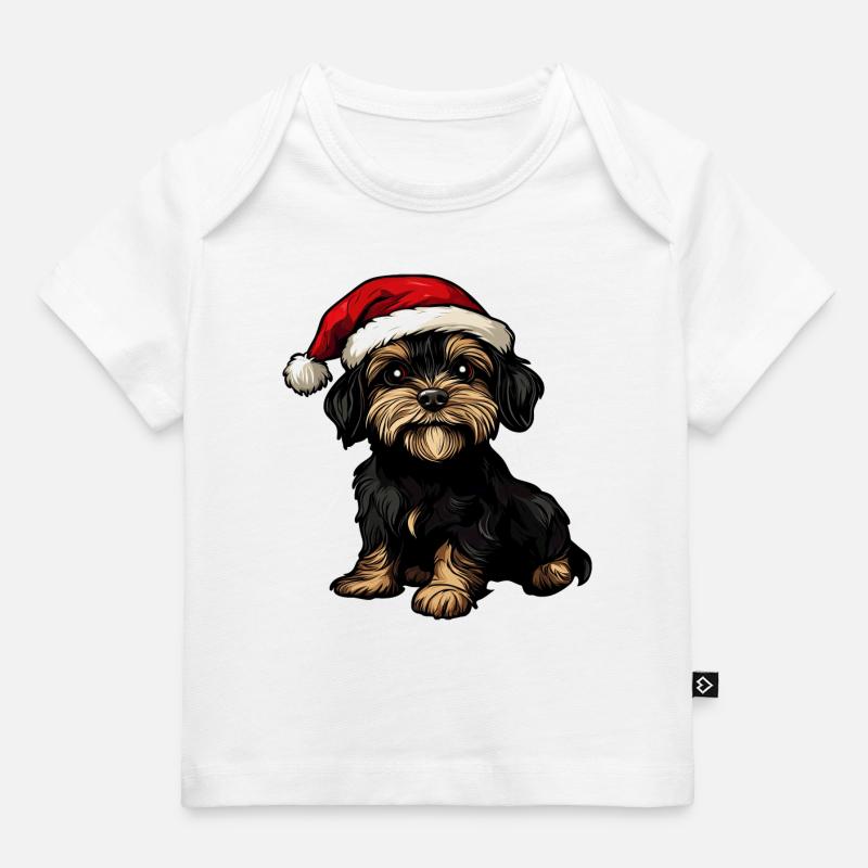 Chiens Noël - T-shirt Premium bébé bio - blanc
