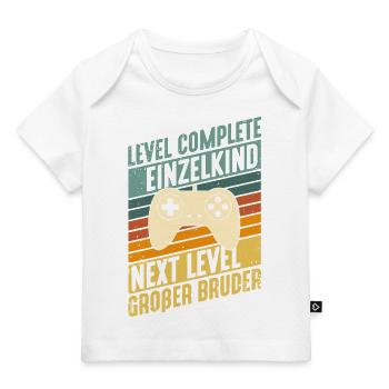 Level komplett Einzelkind Next Level Großer Bruder - Baby Premium Organic T-Shirt - Weiß - Vorne