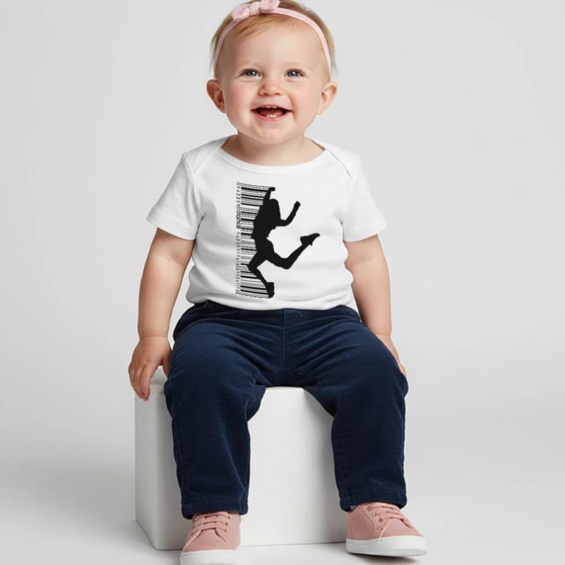 Dancer in QR code style (2) Baby Premium Organic T-shirt