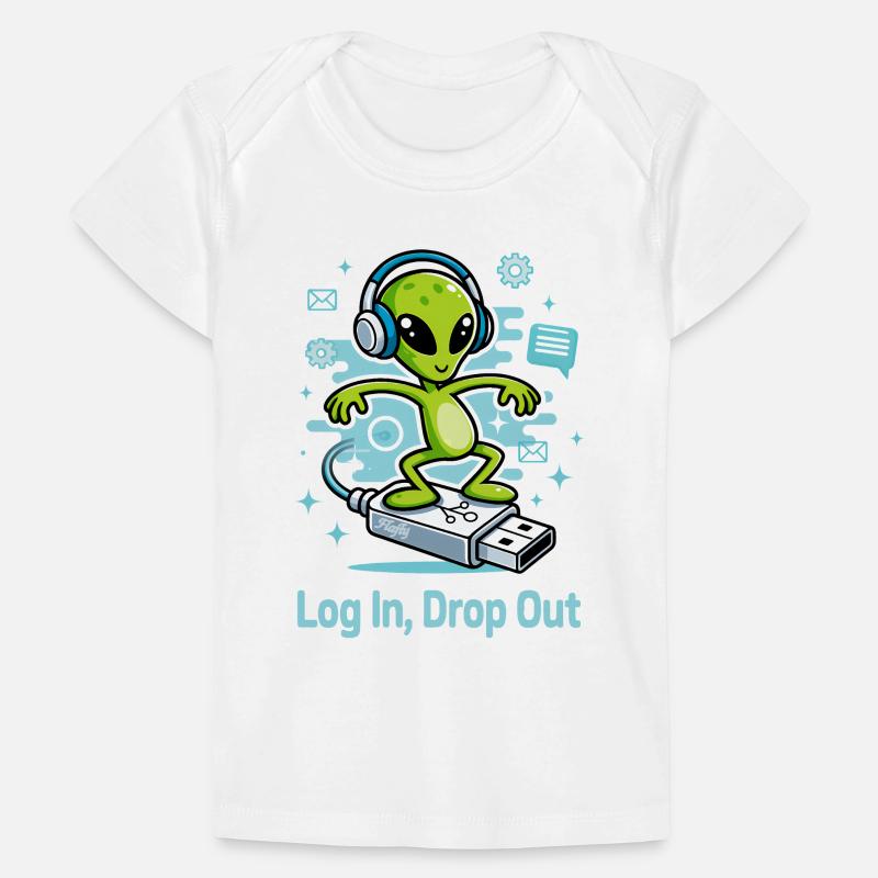 👽 Alien sur l’USB Surf T-shirt Premium bébé bio