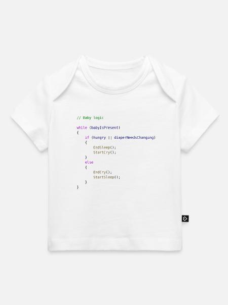 Baby logic Programmierer Geschenkidee - Baby Premium Organic T-Shirt - Weiß
