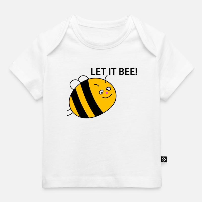Abeille drôle - T-shirt Premium bébé bio - blanc