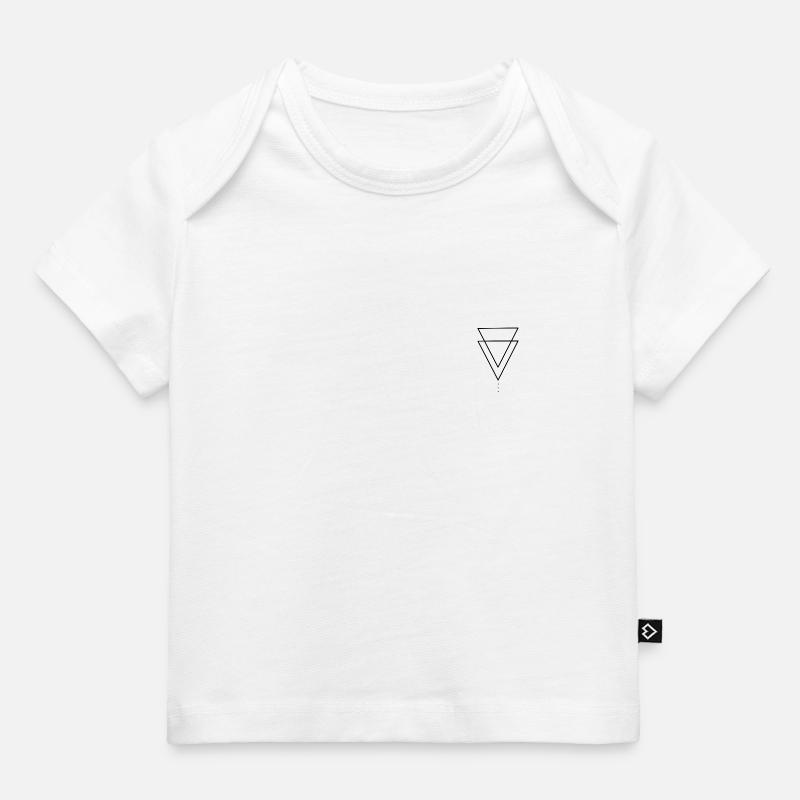 Montagnes de conception de triangle - T-shirt Premium bébé bio - blanc