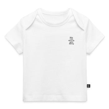 Küss mich bevor Du gehst,Darling Schwarz auf weiß - Baby Premium Organic T-Shirt - Weiß - Vorne