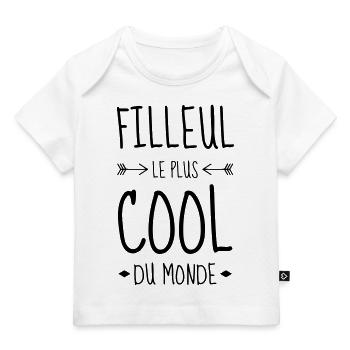 Parrain / Marraine / Filleule / Filleul - T-shirt Premium bébé bio - blanc - Devant