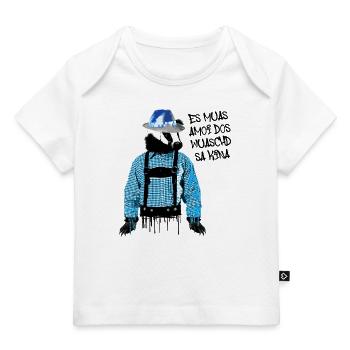 dachs ,lederhose,stinktier,tracht,volksfest - Baby Premium Organic T-Shirt - Weiß - Vorne