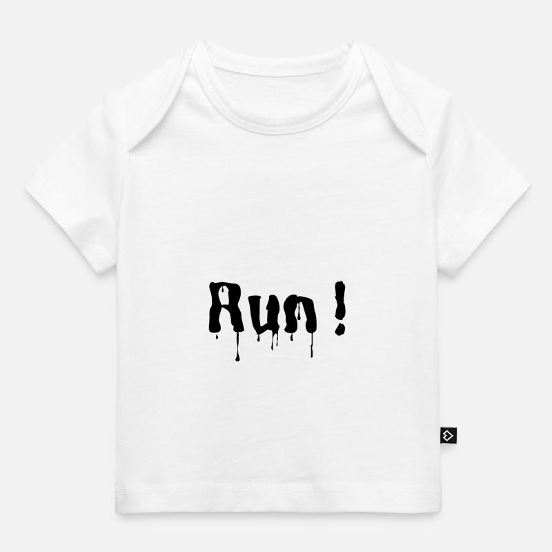 Run ! (noir) - T-shirt Premium bébé bio - blanc