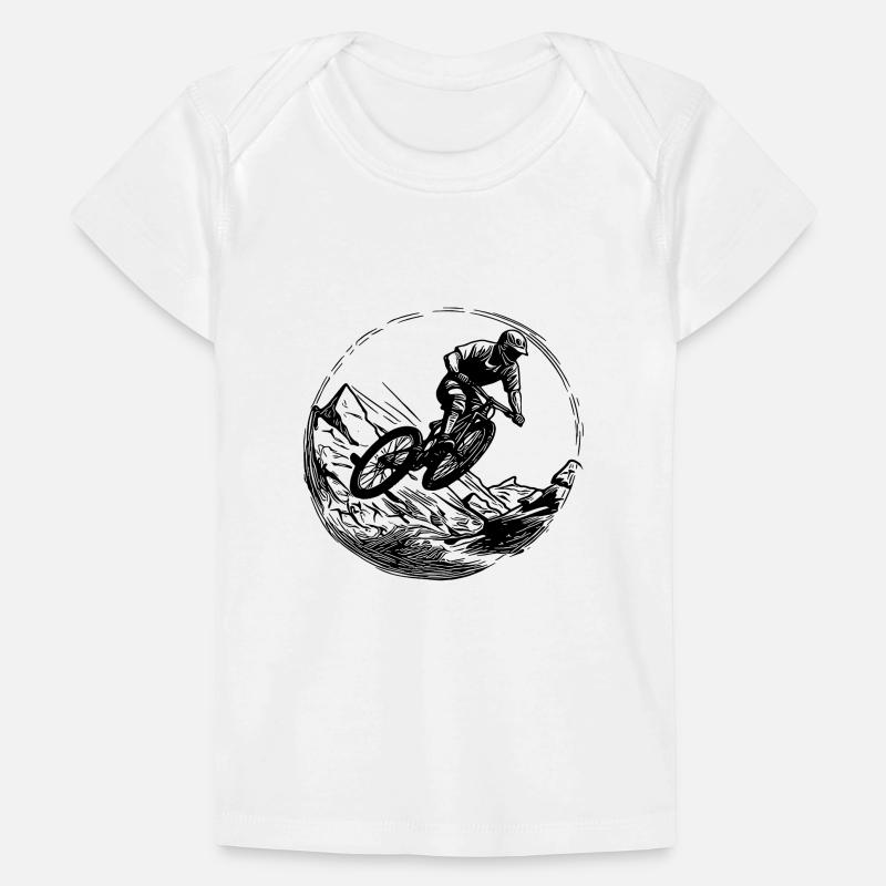 Springender Mountainbiker mit Fahrrad Baby Premium Organic T-Shirt