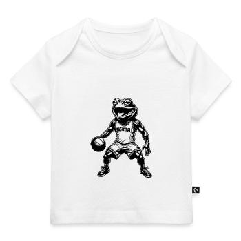 Lustiger Basketball Training Wettkampf Frosch - Baby Premium Organic T-Shirt - Weiß - Vorne