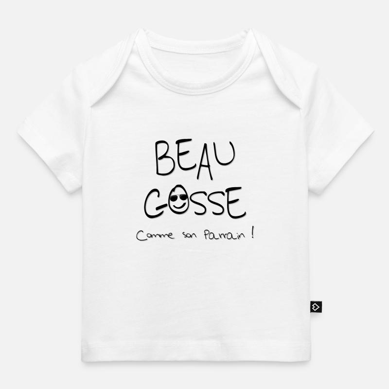Beau gosse comme parrain - T-shirt Premium bébé bio - blanc