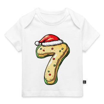 7 Number Christmas Cookie - Baby Premium Organic T-shirt - white - Front