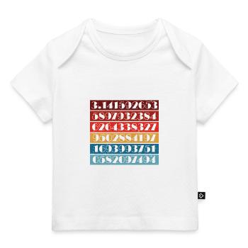 Nombres Pi colorés en blanc - T-shirt Premium bébé bio - blanc - Devant