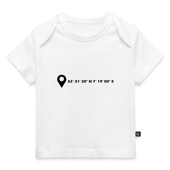 Coordonnées de Lingen (Ems) - T-shirt Premium bébé bio - blanc - Devant
