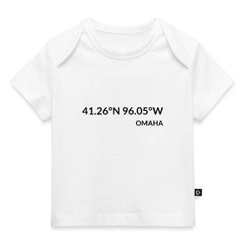 Omaha, Nebraska, USA Coordinates - Baby Premium Organic T-shirt - white - Front