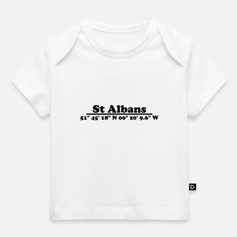 Coordonnées de St Albans - T-shirt Premium bébé bio - blanc