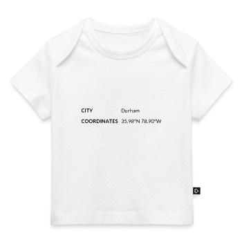 les coordonnées de Durham, Caroline du Nord, États-Unis - T-shirt Premium bébé bio - blanc - Devant