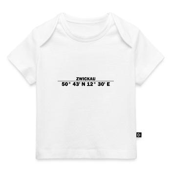 Zwickau Koordinaten - Baby Premium Organic T-Shirt - Weiß - Vorne