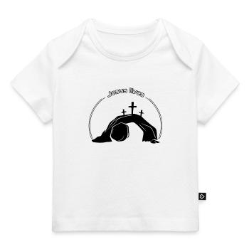 Jesus lebt - Baby Premium Organic T-Shirt - Weiß - Vorne
