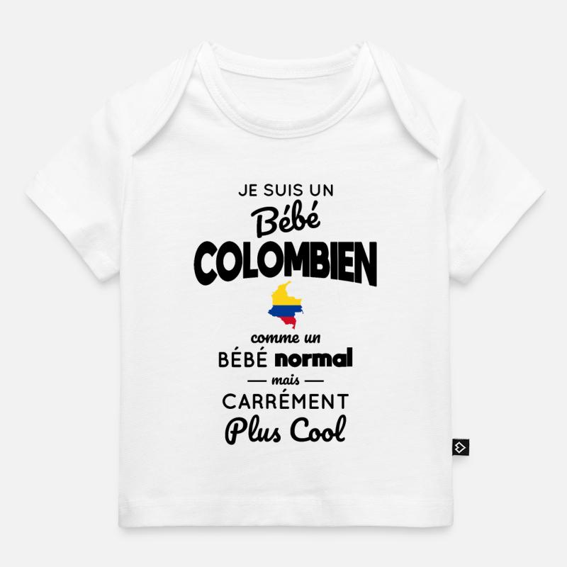 Bébé Colombien comme un Bébé normal mais plus Cool - T-shirt Premium bébé bio - blanc