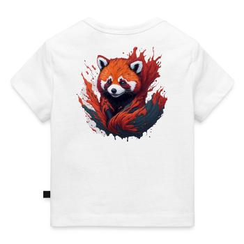 Panda roux dans un tourbillon de couleurs - T-shirt Premium bébé bio - blanc - Dos