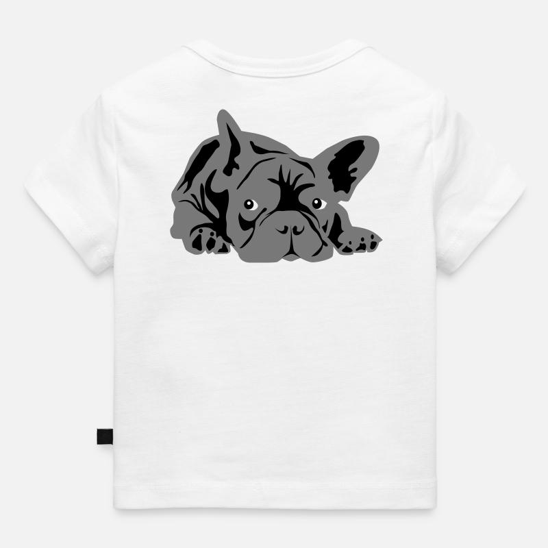bouledogue français 2 couleurs - T-shirt Premium bébé bio - blanc