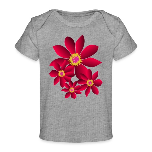 Blume, pink, Blüten, floral, Blumenwiese, blumig - Baby Bio-T-Shirt