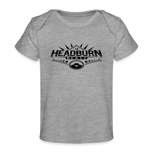 HeadburN - Logo Schwarz - Baby Bio-T-Shirt
