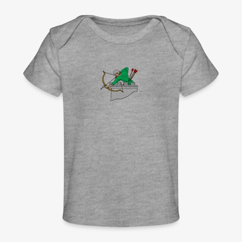 Archery Medieval Embroidered design by patjila - Organic Baby T-Shirt