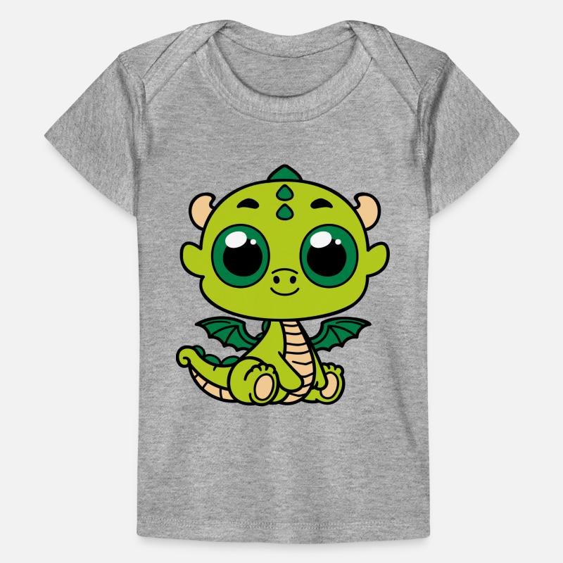 Dragon vert mignon T-shirt Premium bébé bio