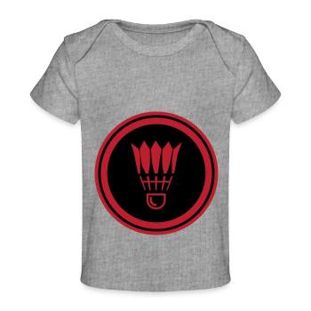 Symbole de badminton - T-shirt Premium bébé bio - gris chiné - Devant