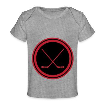 Ice hockey sticks - Baby Premium Organic T-shirt - heather grey - Front