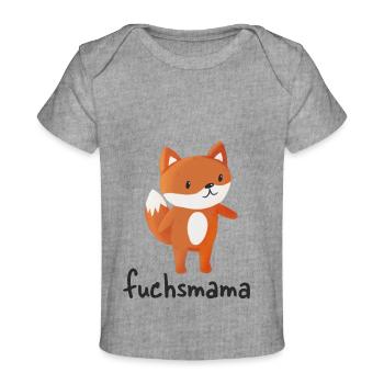 Fuchsmama - Baby Premium Organic T-Shirt - Grau meliert - Vorne