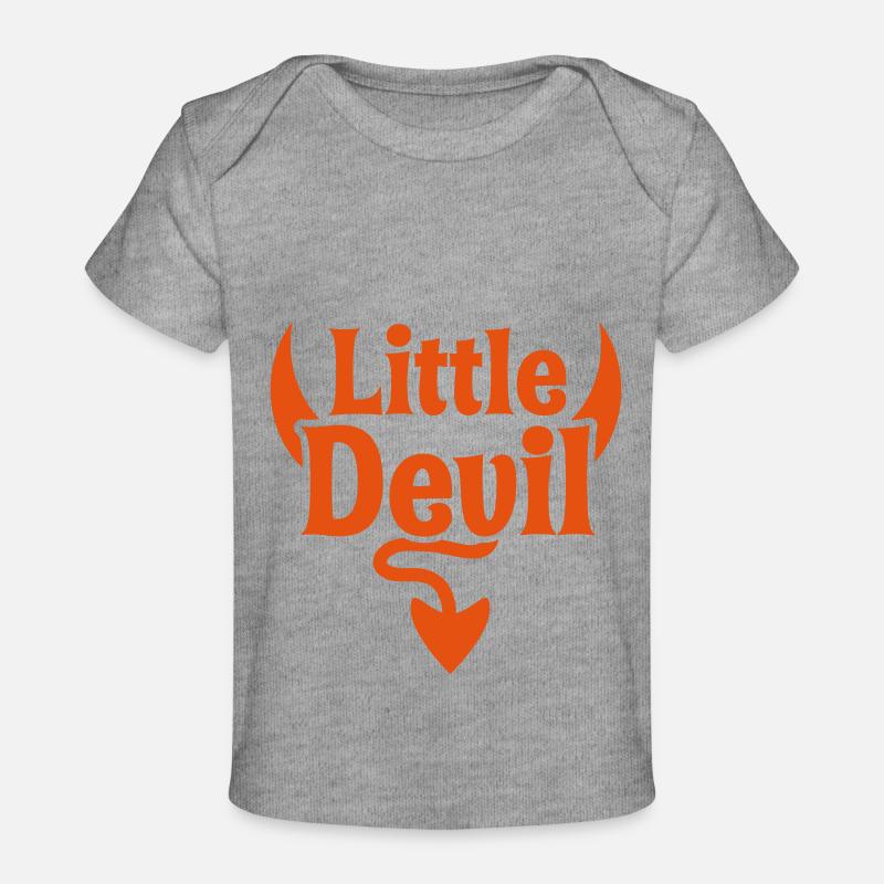 petit bébé diable - T-shirt Premium bébé bio - gris chiné