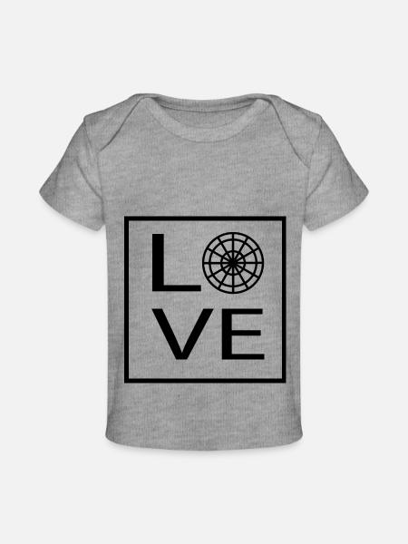 Darts Dart - Baby Premium Organic T-Shirt - Grau meliert