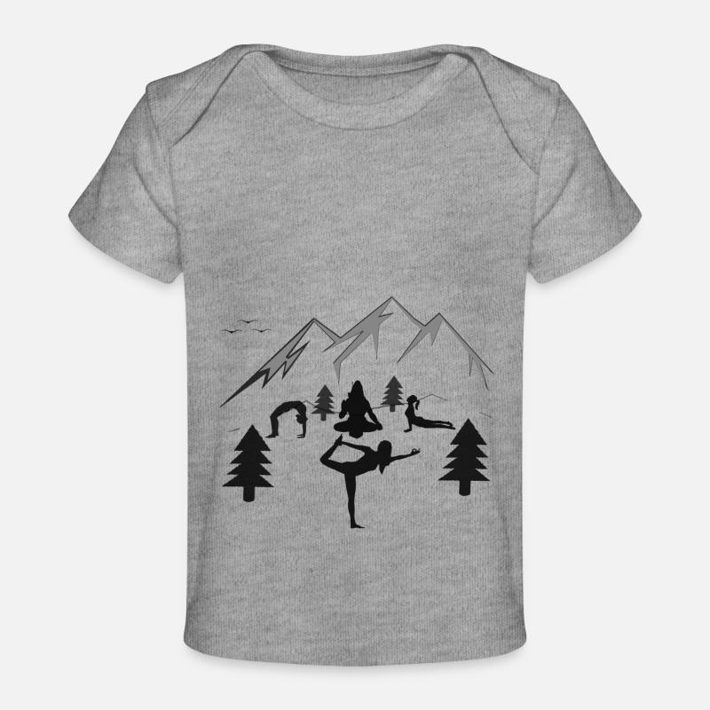 Shiva avec 3 yoginis - T-shirt Premium bébé bio - gris chiné