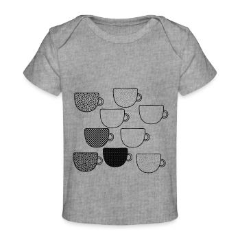Tassen - Baby Premium Organic T-Shirt - Grau meliert - Vorne