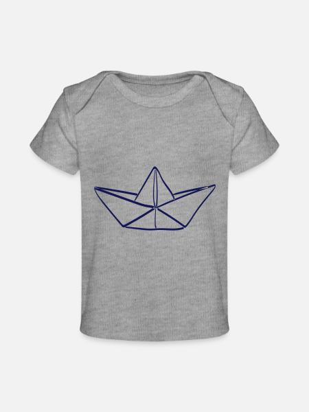 Papierboot - Baby Premium Organic T-Shirt - Grau meliert