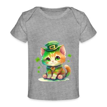 St Paddys St Patricksday St Patrick Day - Baby Premium Organic T-Shirt - Grau meliert - Vorne