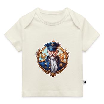 Käptain / Seemann / Matrose / Seefahrt / Ahoi - Baby Premium Organic T-Shirt - Dunkelnavy - Vorne