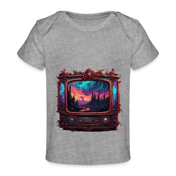 TV / Television / Analogue / Tube TV / Retro - Baby Premium Organic T-shirt - heather grey - Front