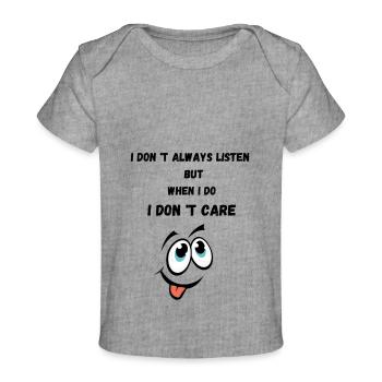 Lustiges Zitat - Baby Premium Organic T-Shirt - Grau meliert - Vorne