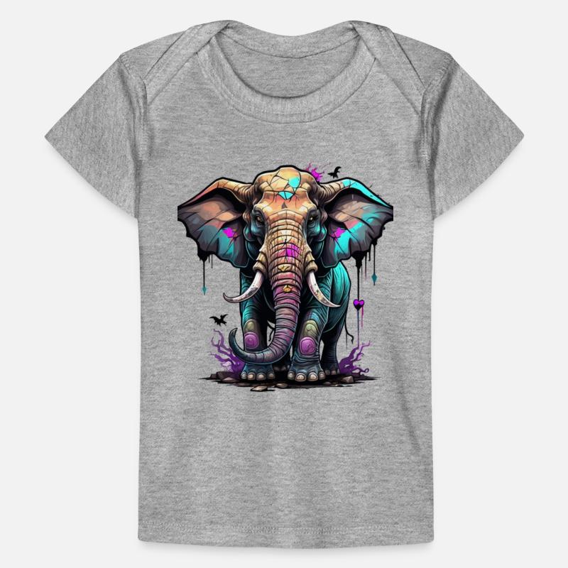 Graffiti Elefant Baby Premium Organic T-Shirt